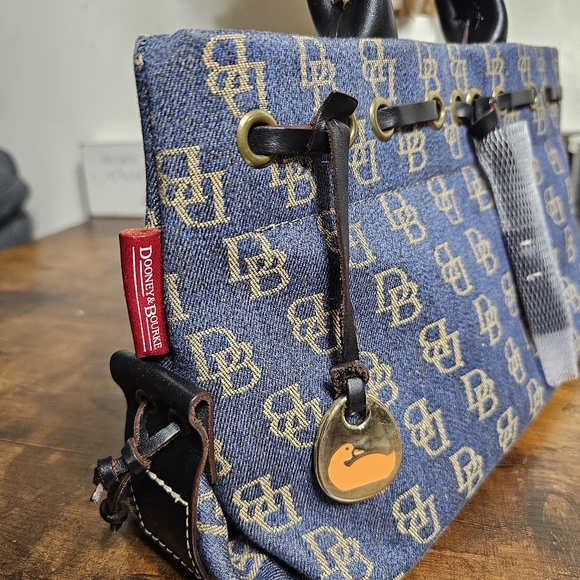 Dooney & Bourke Denim Monogram Handbag - Picture 5 of 14
